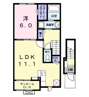 カンファタブルKⅡ【2階】の間取り