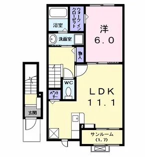 カンファタブルKⅡ【2階】の間取り
