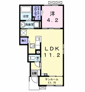 カンファタブルKⅡ【1階】の間取り