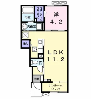 カンファタブルKⅡ【1階】の間取り