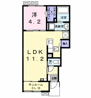 カンファタブルKⅡ【1階】の間取り