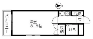 エランヴィタール【2A号室】の間取り