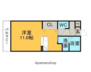 LAPIS2【105号室】の間取り