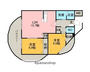 ANSER【401号室】の間取り
