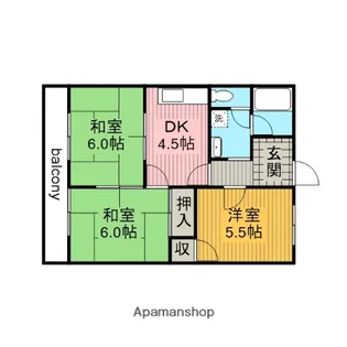 パークシティ美園 B棟【202号室】の間取り