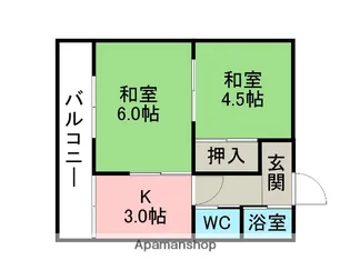 コーポ暁【2階】の間取り