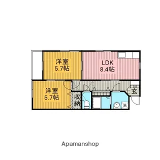 プレジャー2001【202号室】の間取り