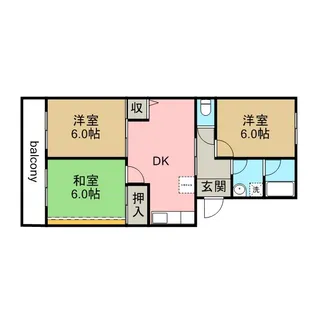 バルミー稲垣【4階】の間取り