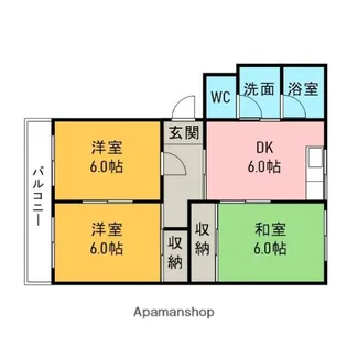 コーポラススギウラ【3階】の間取り