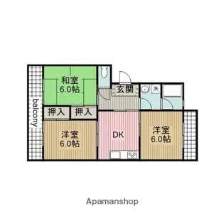 ロジュマン横山【203号室】の間取り