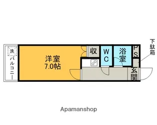 ドミネンス曲尺手【103号室】の間取り