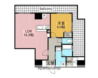 ARDEA【607号室】の間取り