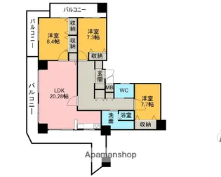 ARDEA【2003号室】の間取り