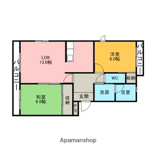 ワイズコート【4階】の間取り
