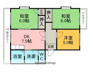 パラシオン平成【3階】の間取り