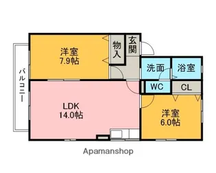 サイドピローⅠ【2階】の間取り