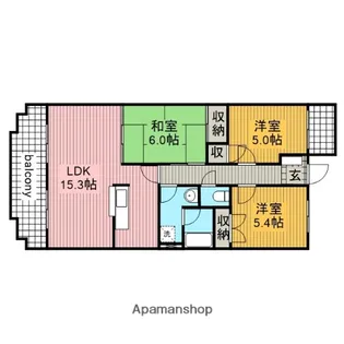 サントヴィラージュ【3階】の間取り