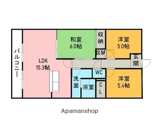 サントヴィラージュ【3階】の間取り