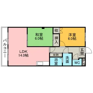 サンタナガーデン【1階】の間取り