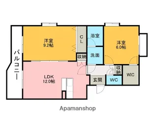 ソレイユ安祥【302号室】の間取り
