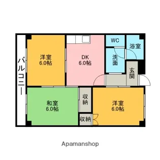 オアシスコート【102号室】の間取り