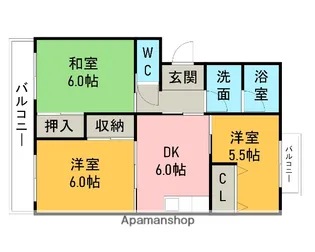 エクセル99【302号室】の間取り