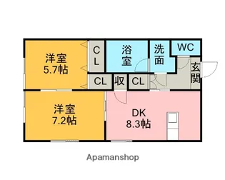 プレイン安城【204号室】の間取り