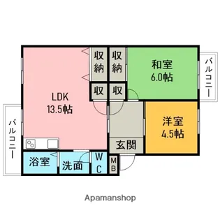 メゾン碧水【3階】の間取り
