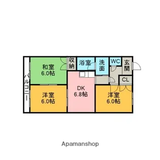 ヴィラージュヨコヤマ【4階】の間取り