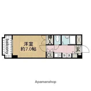 パレス三宝【112号室】の間取り