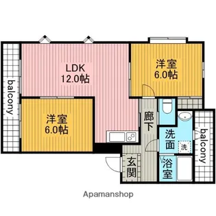 ビレッジ和志山一番館【101号室】の間取り