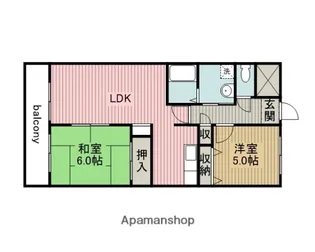 パティオ三河安城【403号室】の間取り