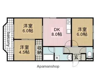 メゾン下山【201号室】の間取り