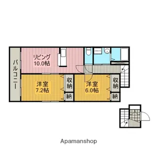 シェソワ【201号室】の間取り