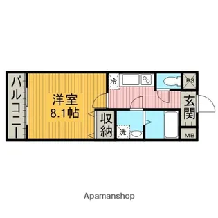 メゾン奈良【302号室】の間取り