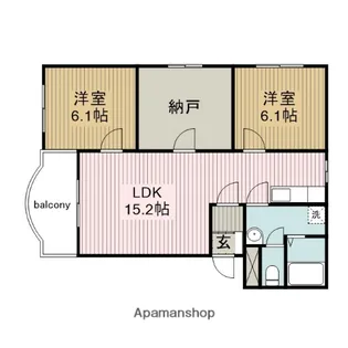 サンライズ【102号室】の間取り
