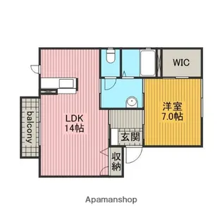 南ガーデンハウス【W202号室】の間取り