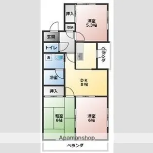 ルミエールA【1階】の間取り