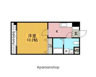 サニーウェル【101号室】の間取り