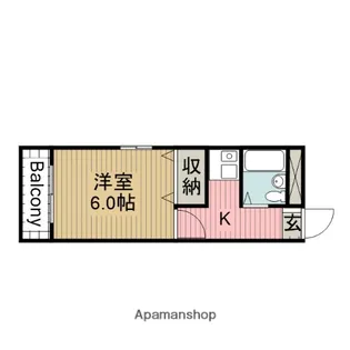 矢羽根ビル【502号室】の間取り