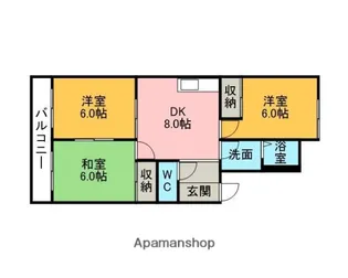 メゾンポアール【A102号室】の間取り