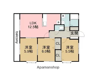 ハイツミユキ【301号室】の間取り