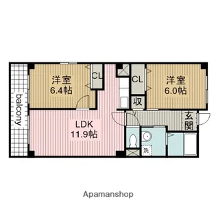 パルテール・Y【4階】の間取り