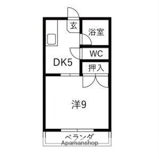 グリーンバード1【206号室】の間取り