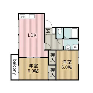 フレグランス桜C棟【102号室】の間取り
