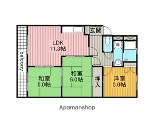 ワンスリーマンション【3階】の間取り