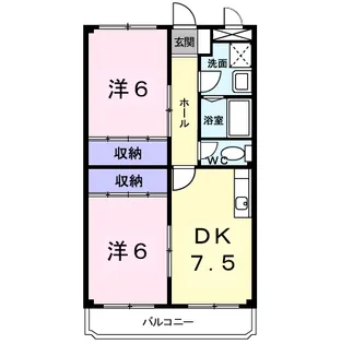 サウスウィンド【1階】の間取り