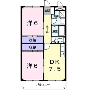 サウスウィンド【3階】の間取り