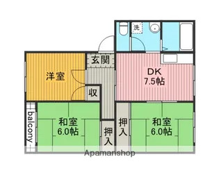 グレース矢作【202号室】の間取り