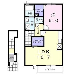 ヴァーサ白鳥Ⅰ【2階】の間取り